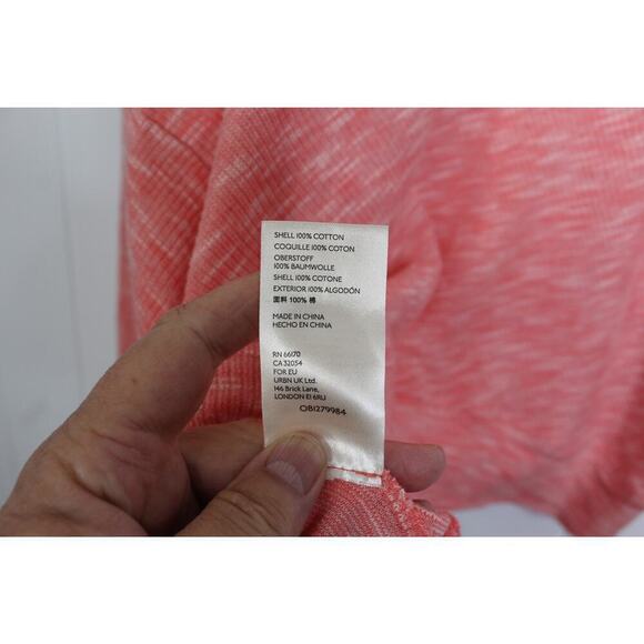 Anthropologie Orange Space Dyed Long Sleeve Ribbed Knit Shirt Size L - Picture 6 of 6